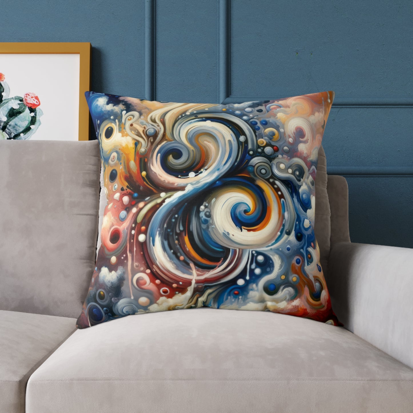 Paradoxical Embrace Tachism Spun Polyester Pillow