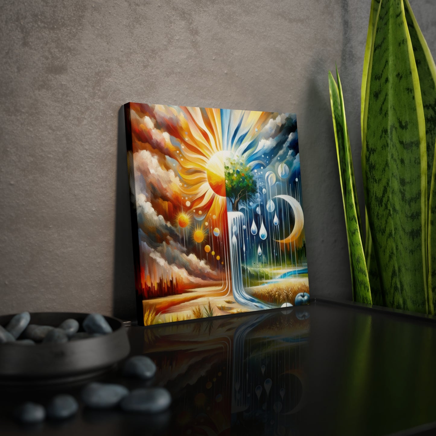 Sunshine Harvest Journey Canvas Photo Tile