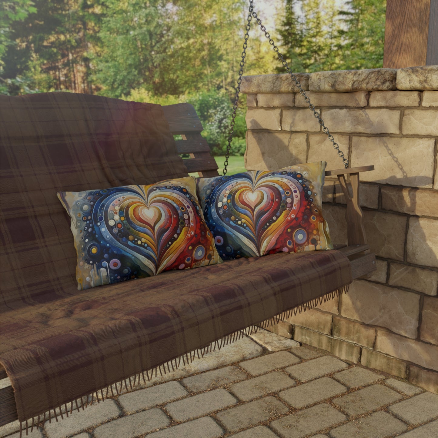 Harmonic Heart Essence Outdoor Pillows