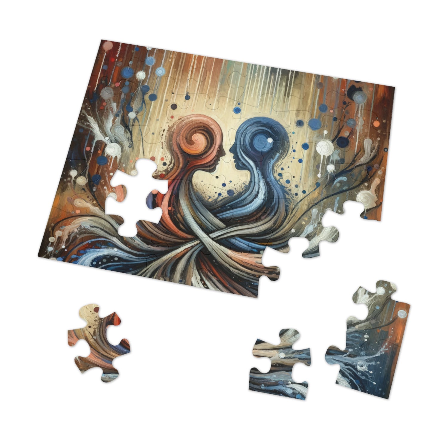Empathic Connection Tachism Jigsaw Puzzle (30, 110, 252, 500,1000-Piece)