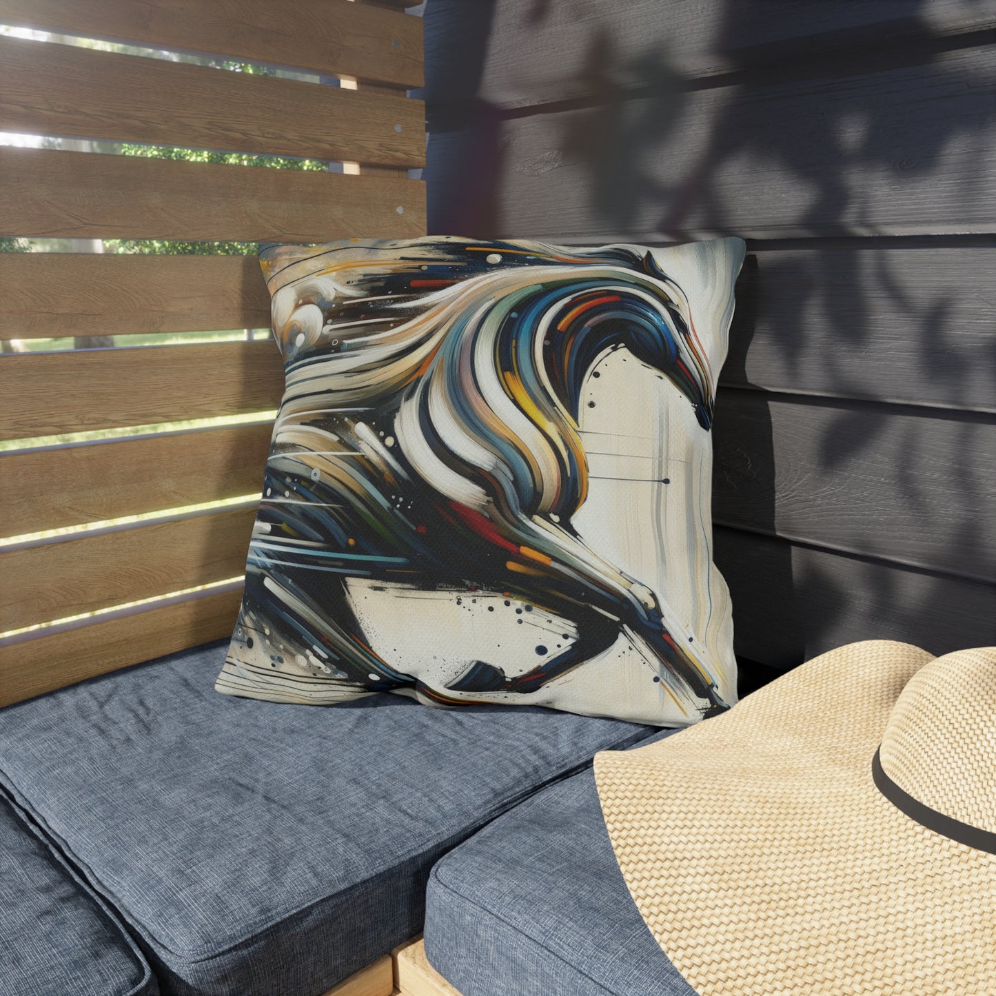 Hyperlinked Horsepower Gallop Outdoor Pillows