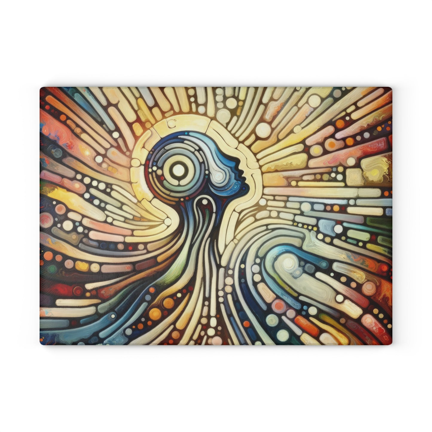 Inner Mosaic Kindness Glass Cutting Board