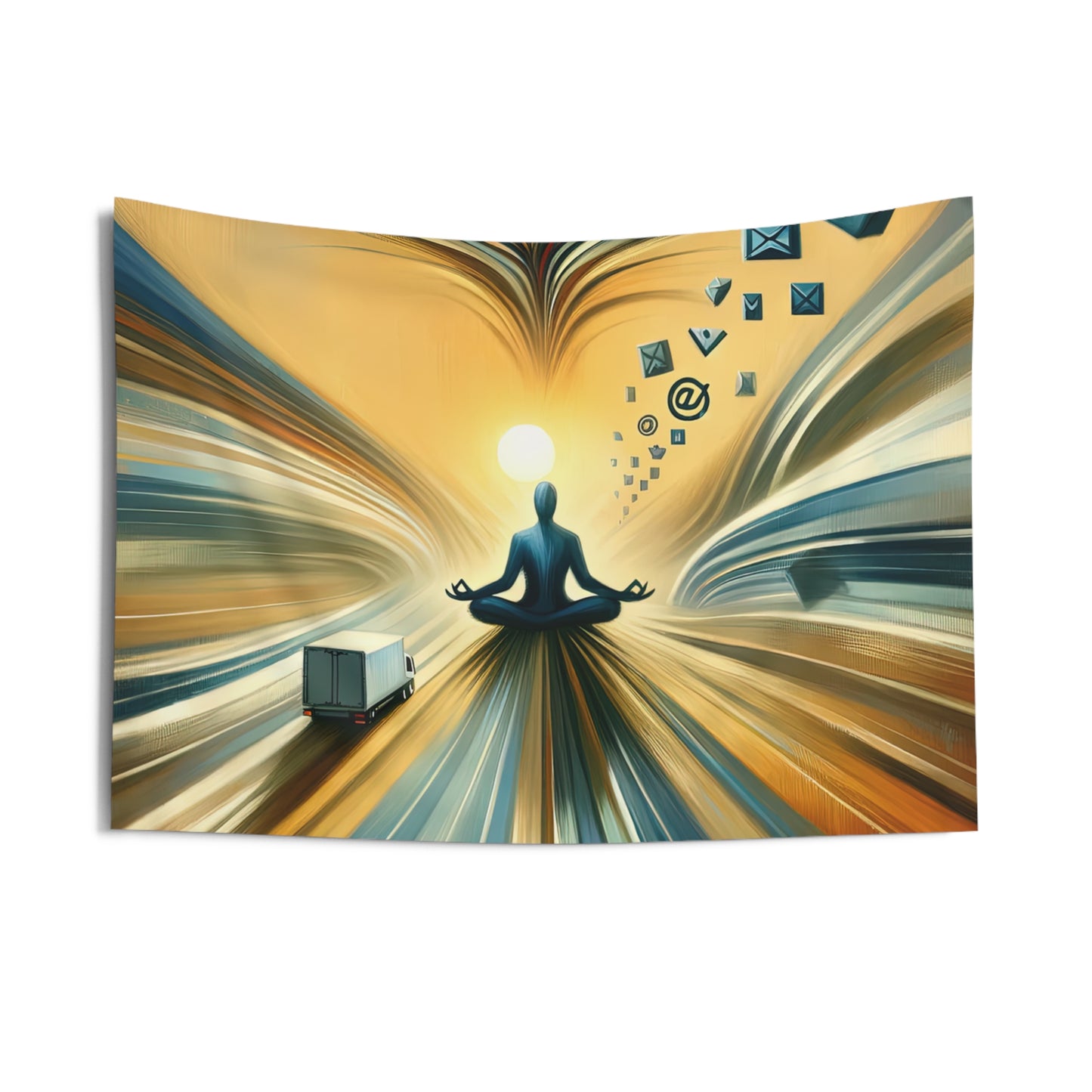 Meditative Commute Flow Indoor Wall Tapestries