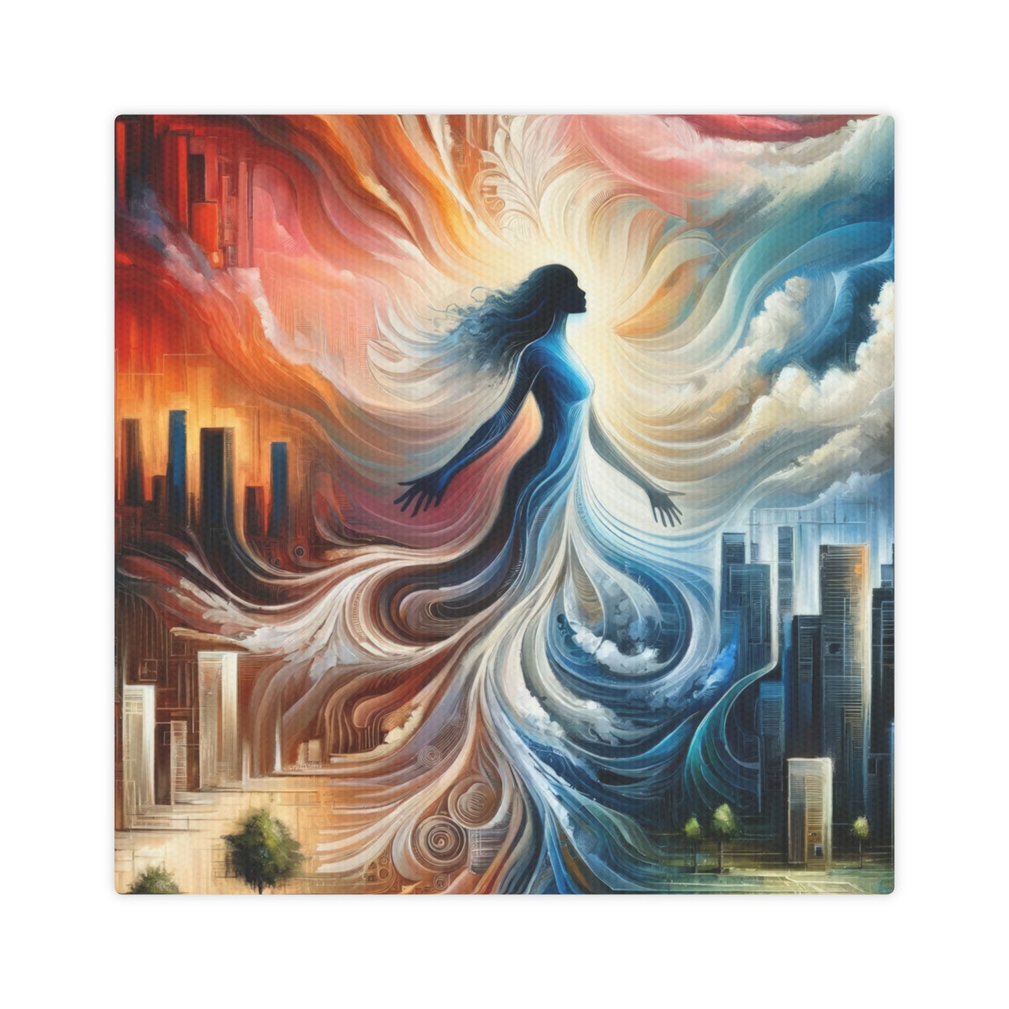 Transformative Tachism Emergence Canvas Photo Tile