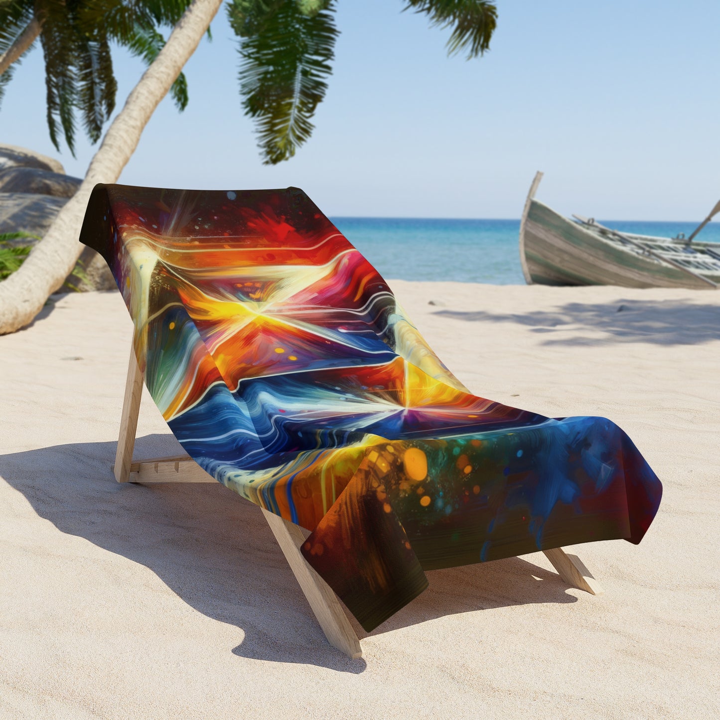 Prismatic Light Spectrum Beach Towel