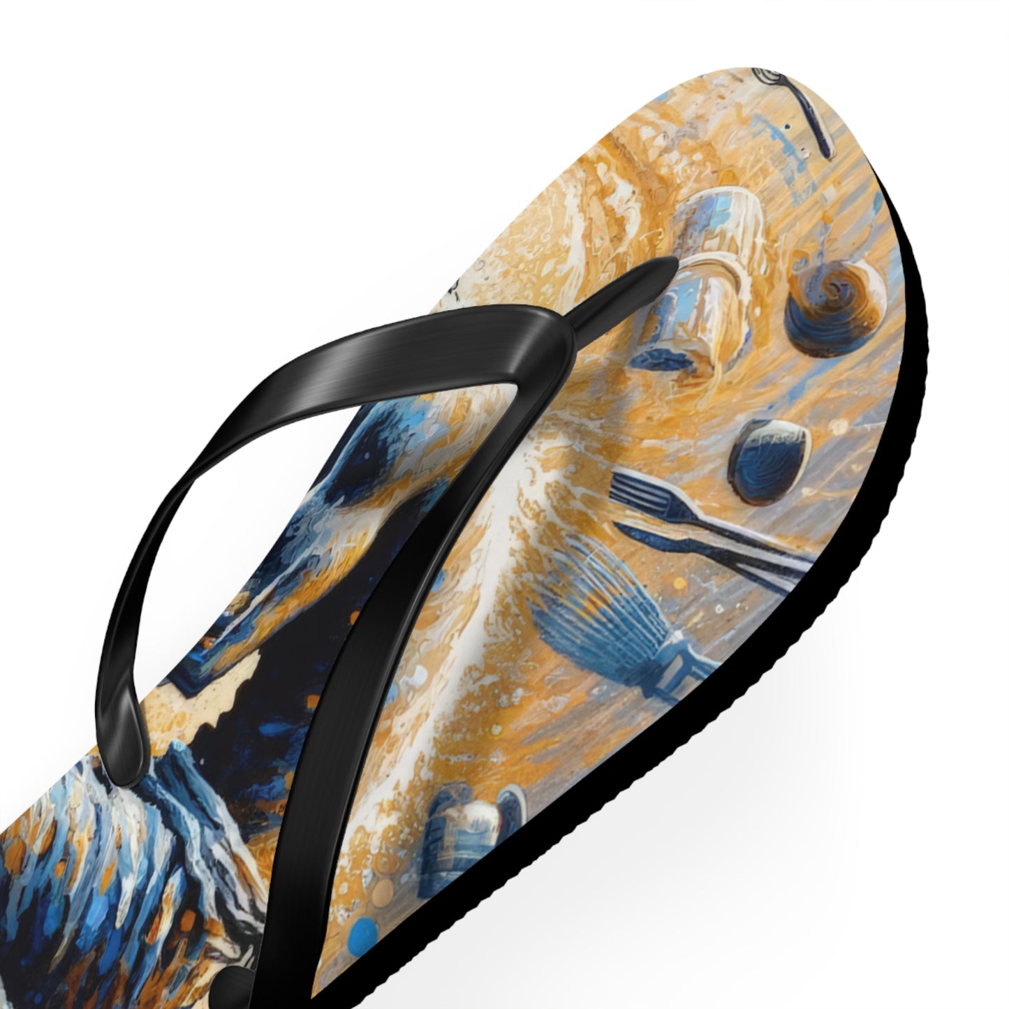 Meditative Kinetic Tachism Flip Flops