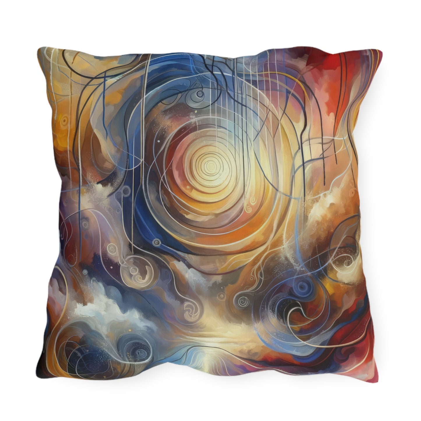 Presence Anchored Tachism Outdoor Pillows