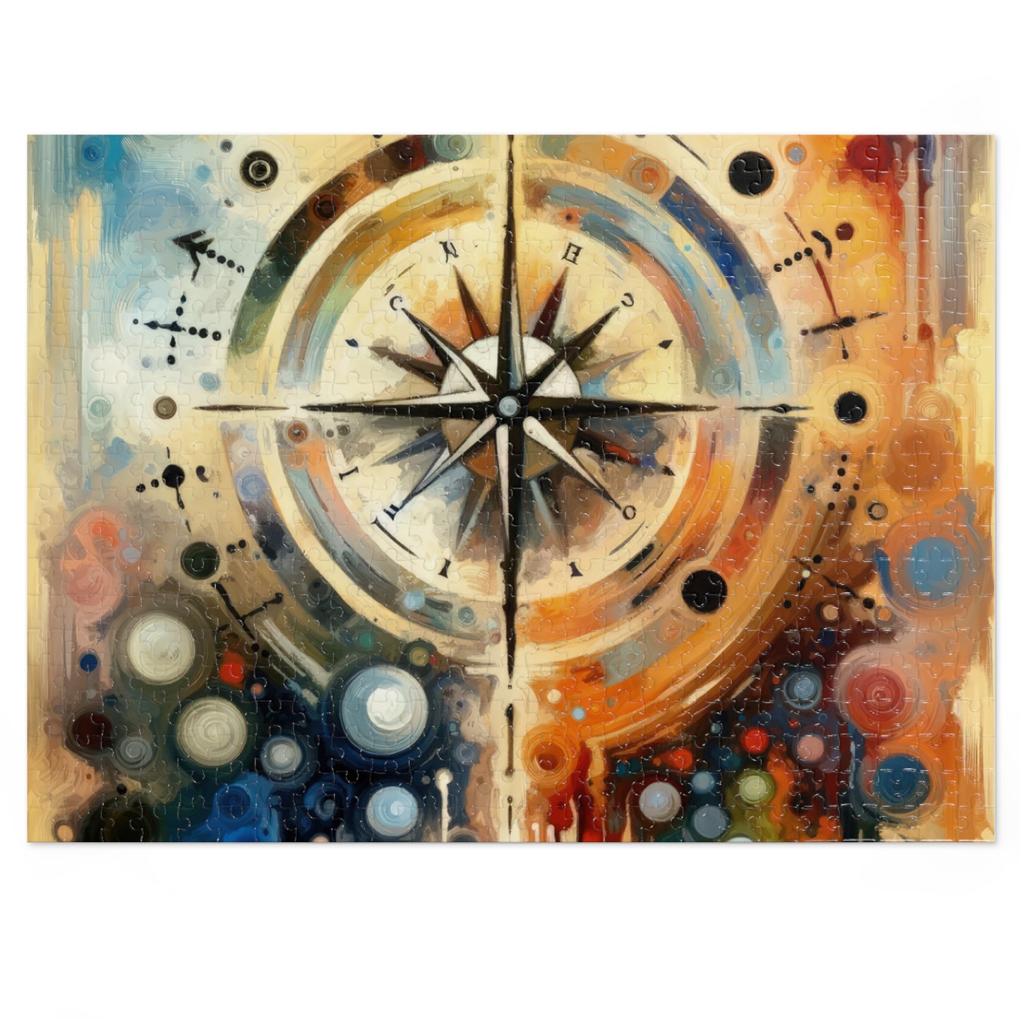 Guidance Abstract Compass Jigsaw Puzzle (30, 110, 252, 500,1000-Piece)