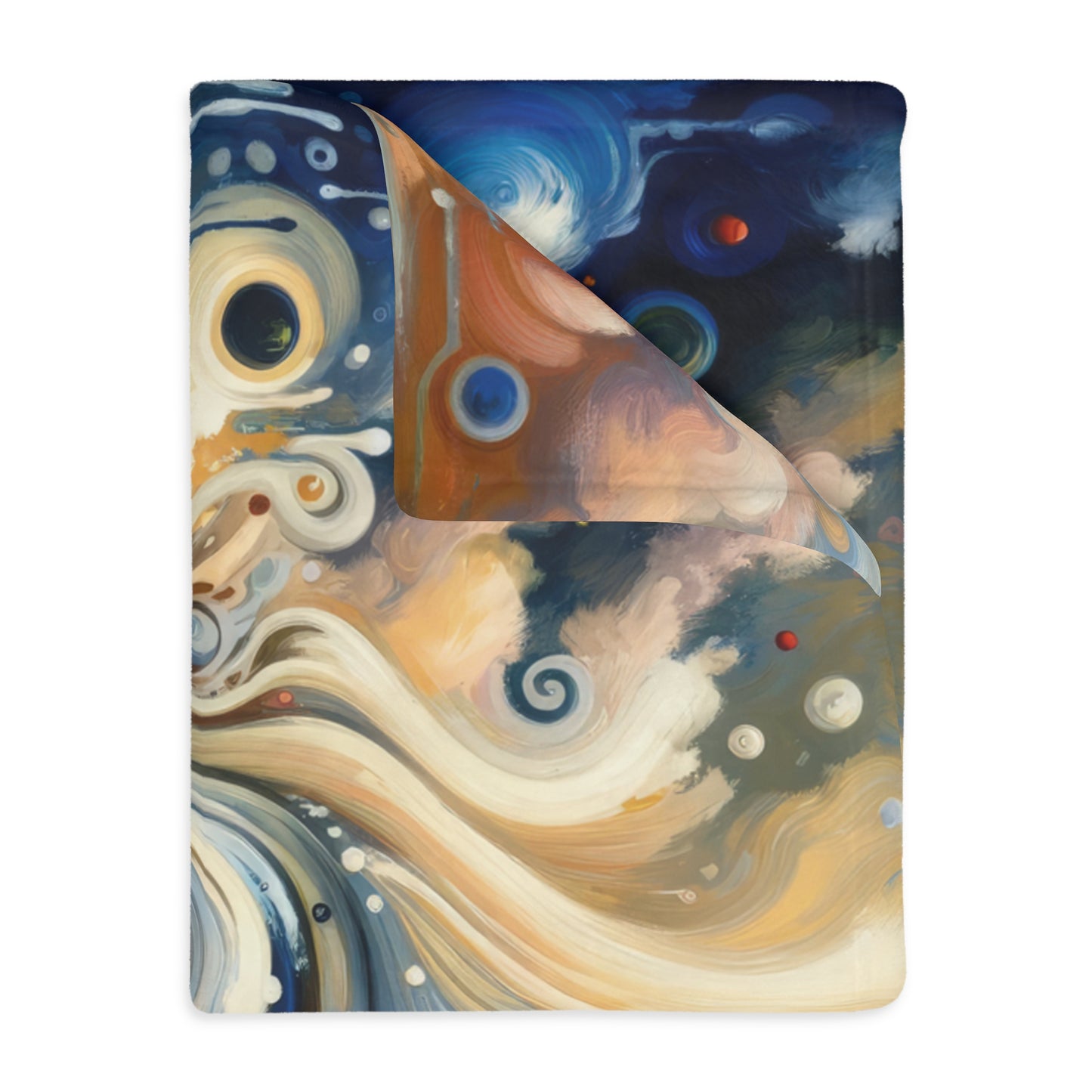Paradoxical Embrace Tachism Velveteen Microfiber Blanket (Two-sided print)