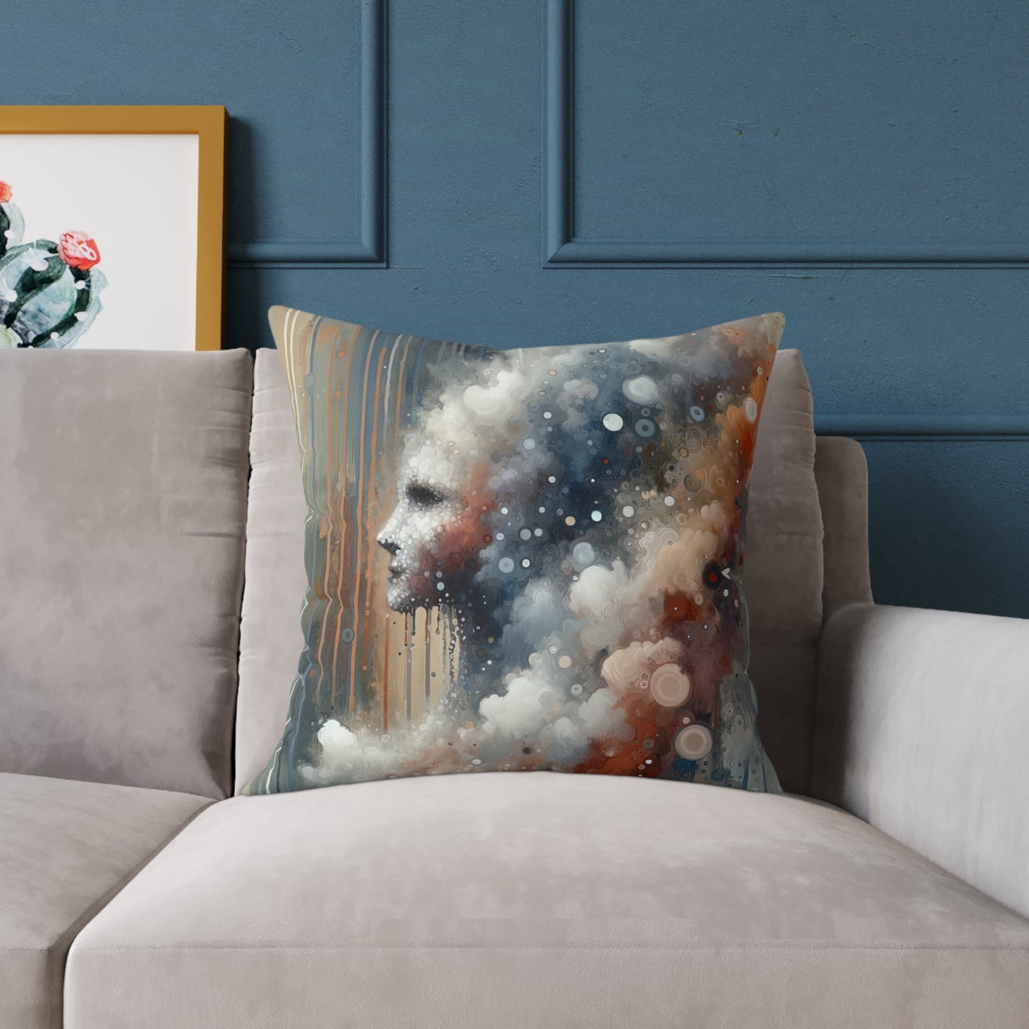 Ephemeral Hour Residue Spun Polyester Pillow