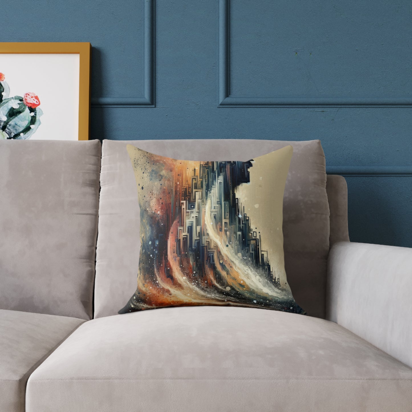 Enduring Echoes Resonance Spun Polyester Pillow