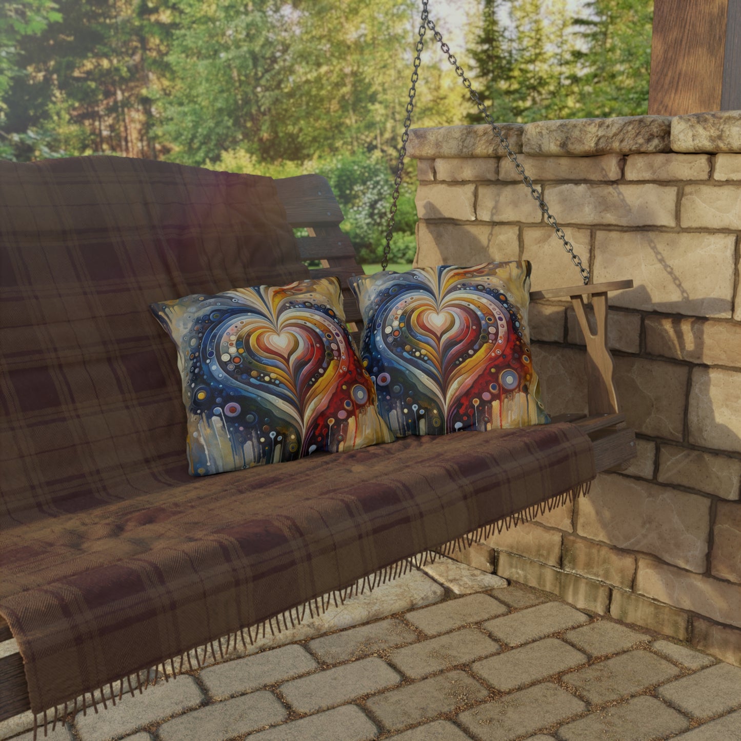 Harmonic Heart Essence Outdoor Pillows