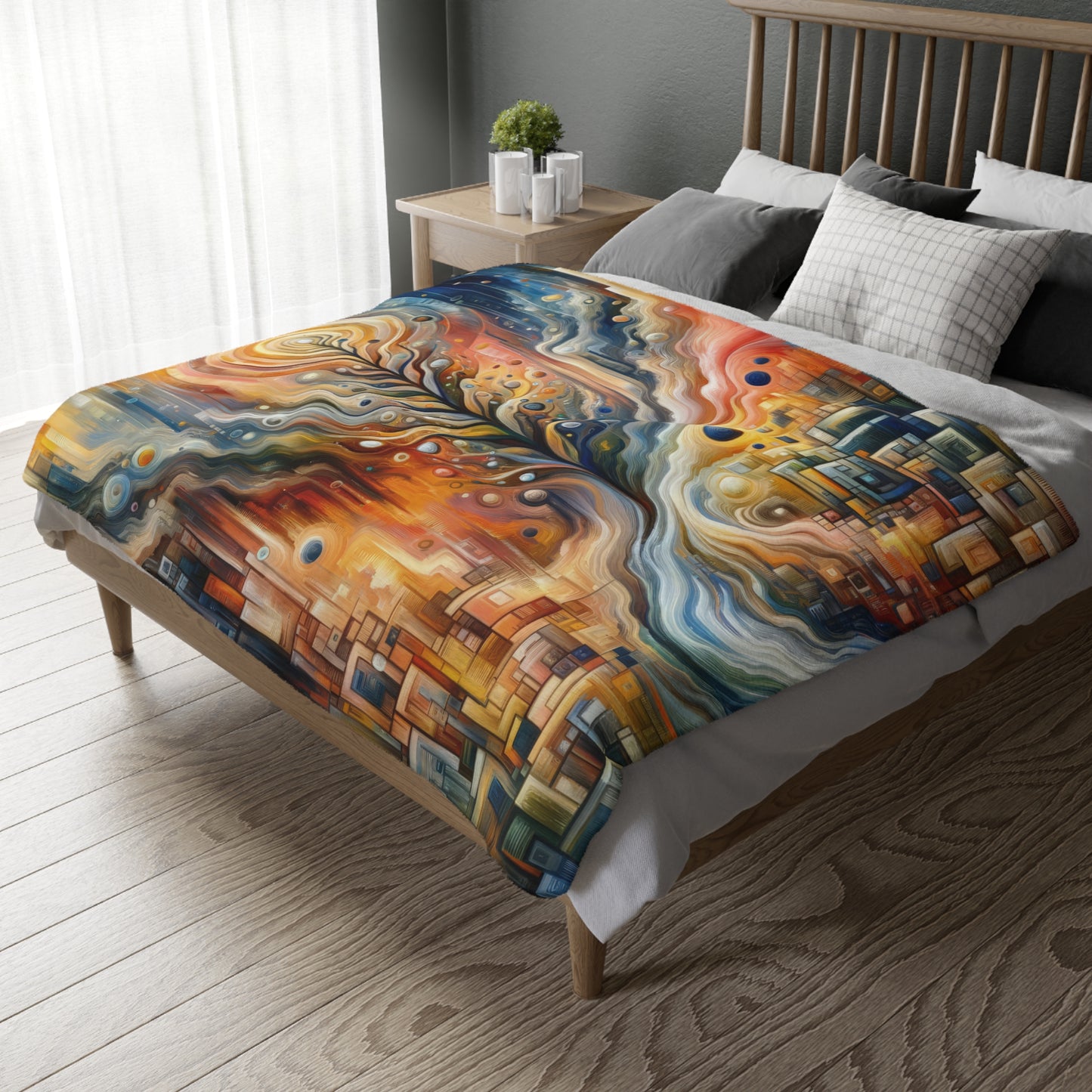 Tribute Synchrony Vitality Velveteen Microfiber Blanket (Two-sided print)