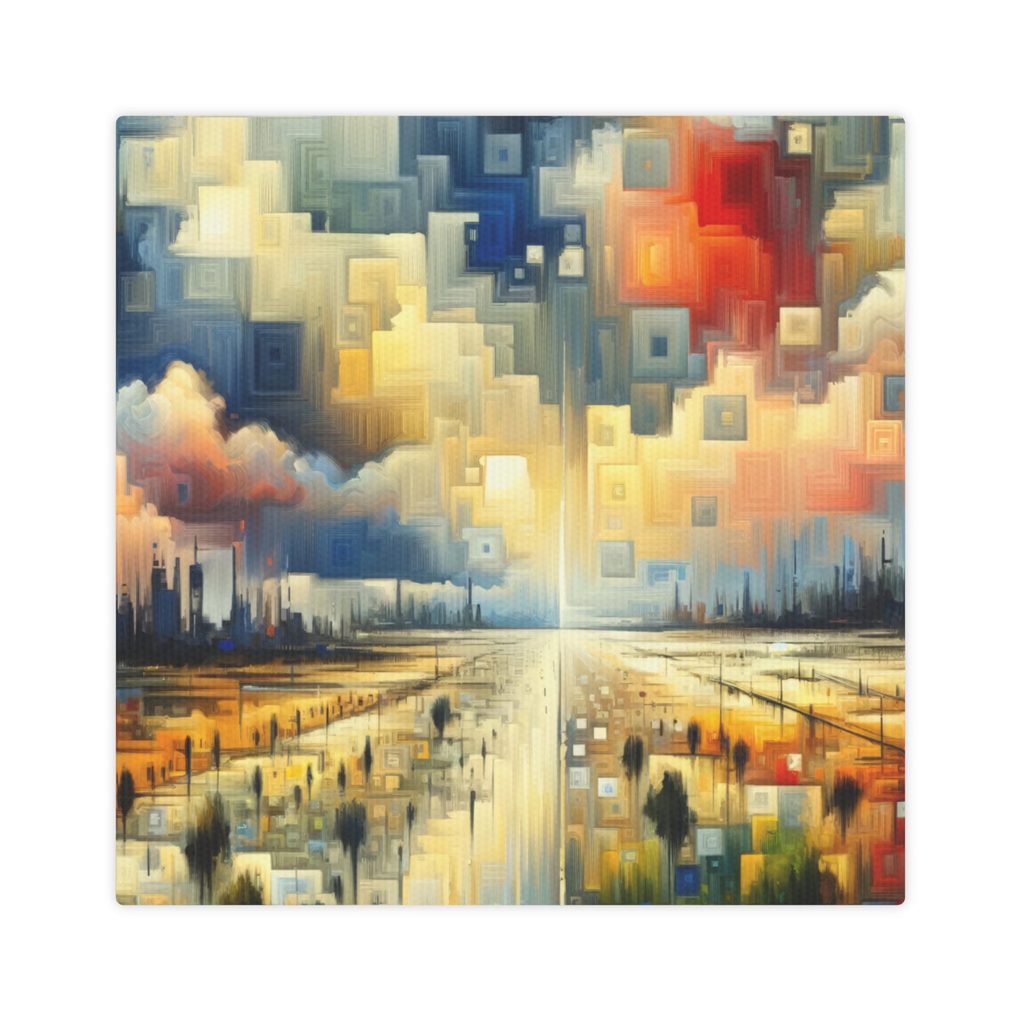 Earnest Gathering Rainwater Canvas Photo Tile