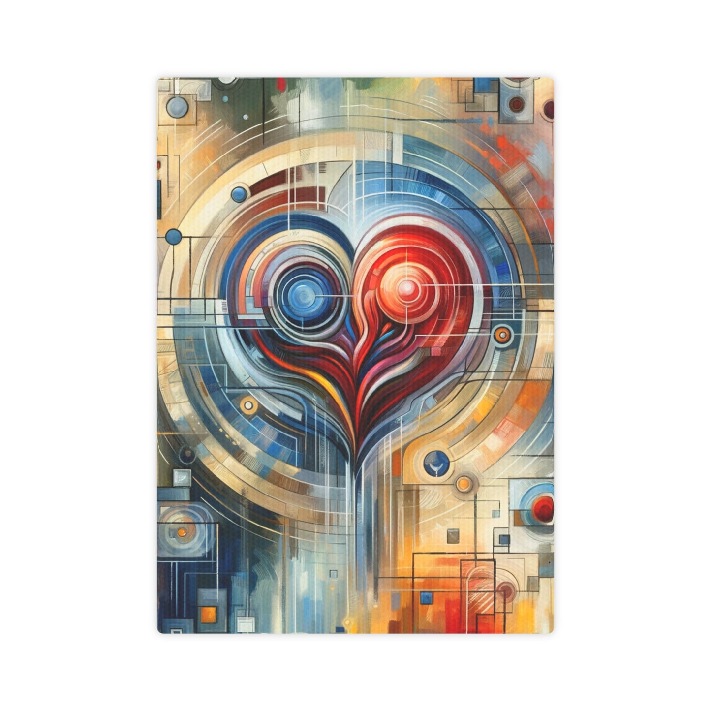 Techno Heart Harmony Canvas Photo Tile