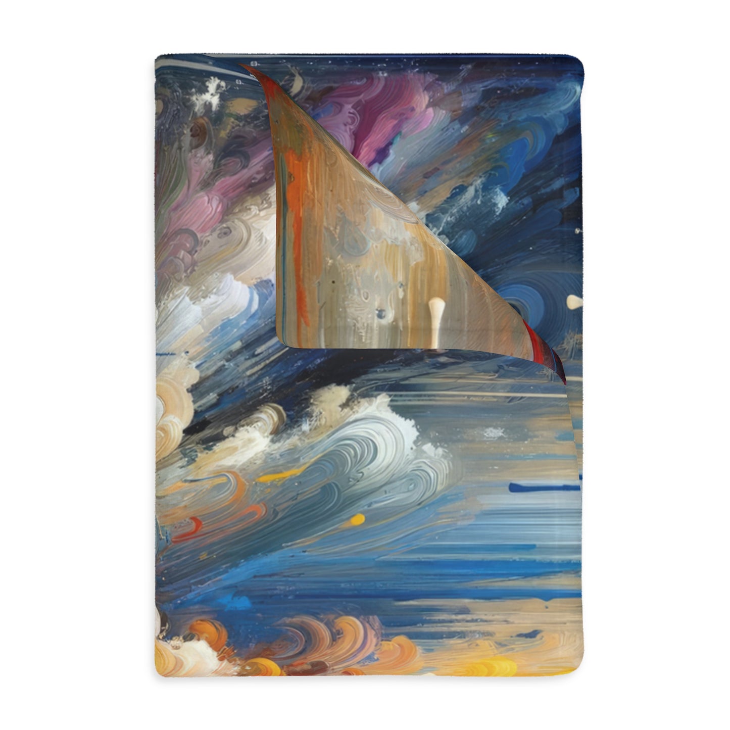 Grandiose Transformation Tachism Velveteen Microfiber Blanket (Two-sided print)