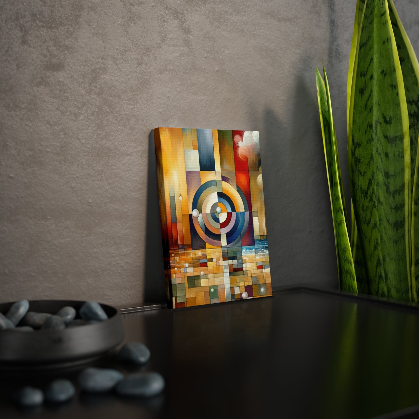 Oneness Through Tachism Canvas Photo Tile
