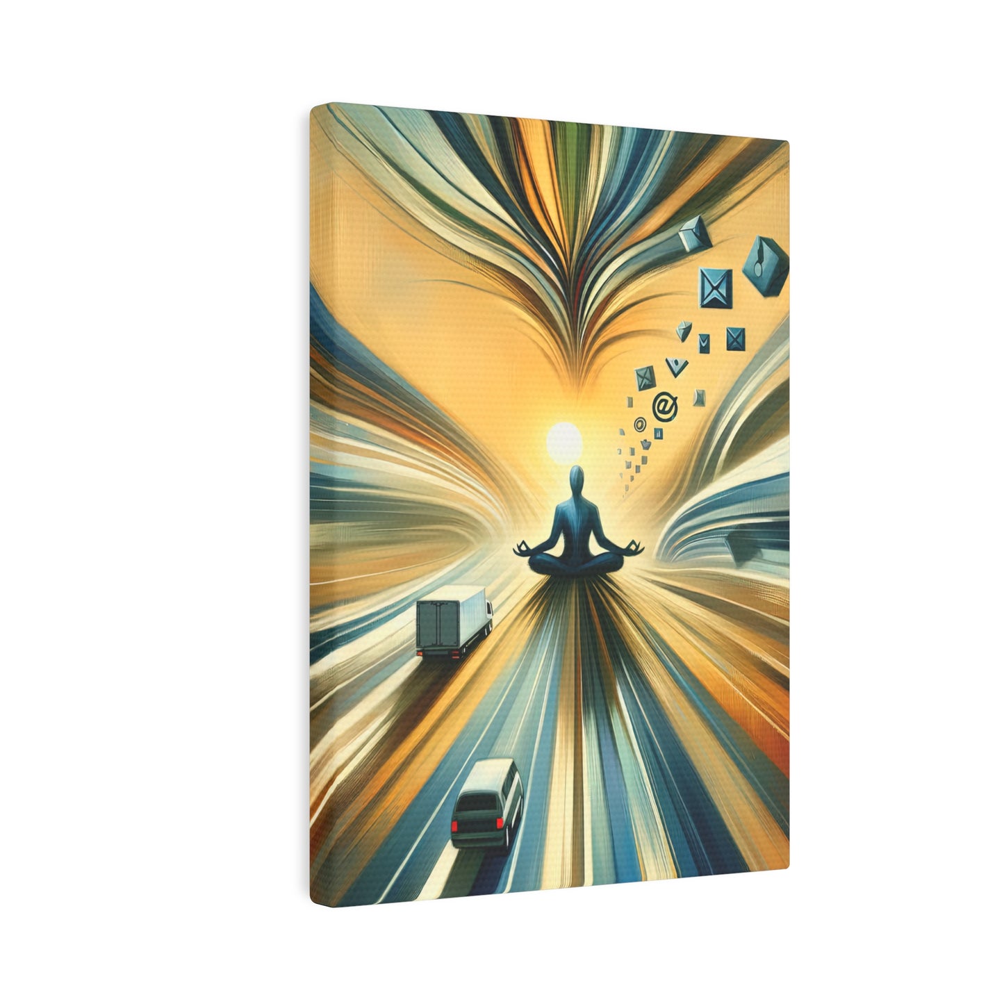 Meditative Commute Flow Canvas Photo Tile