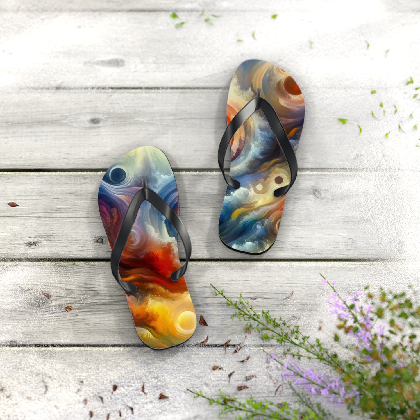 Unified Heart Journey Flip Flops