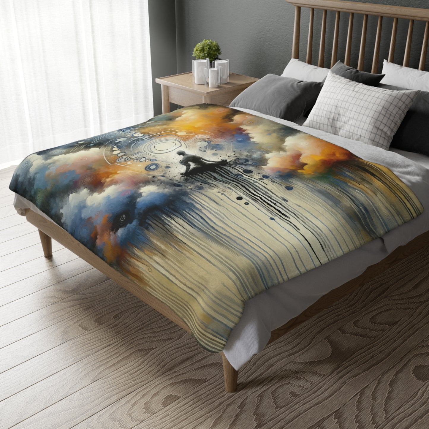 Mindful Transformation Profundity Velveteen Microfiber Blanket (Two-sided print)