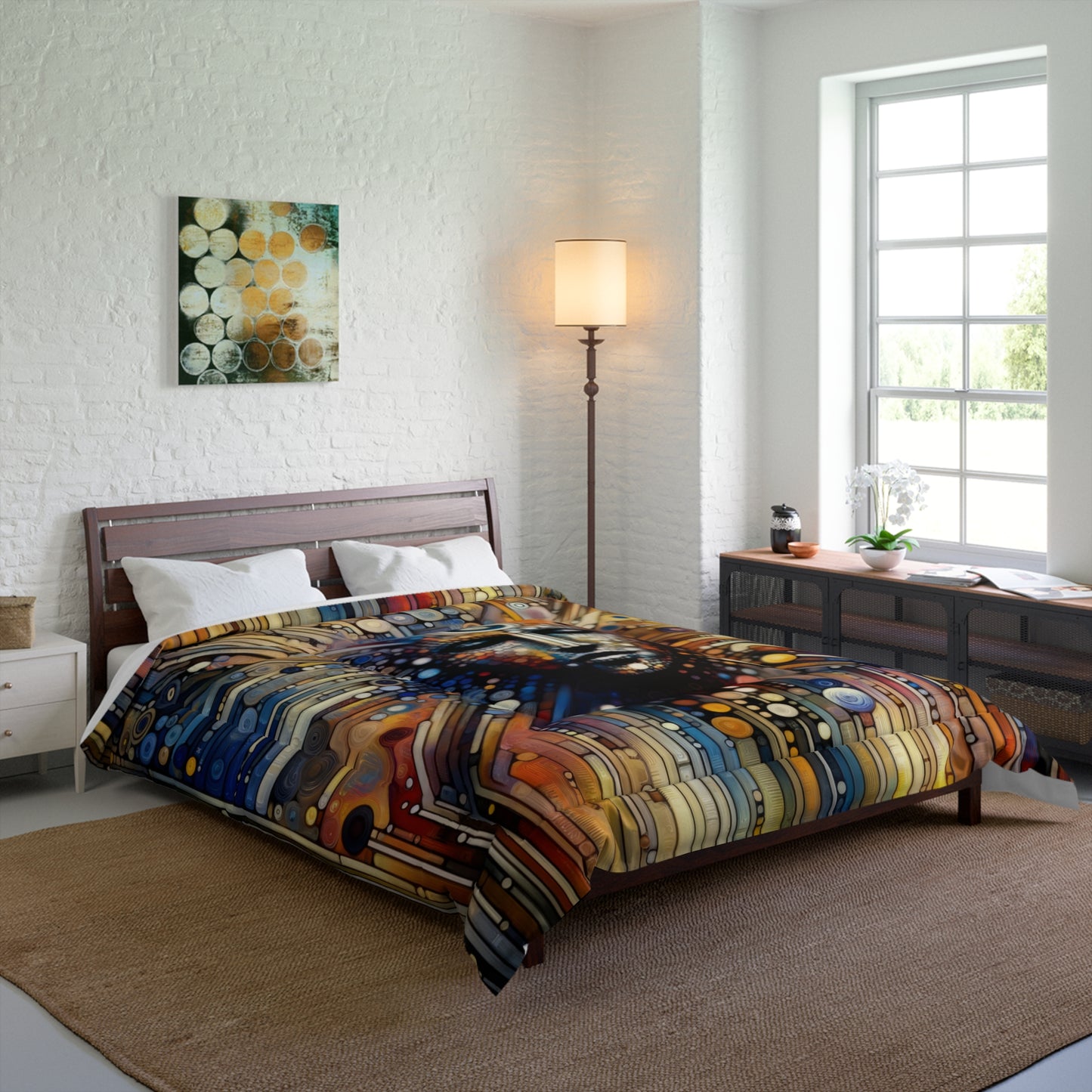 Digital Rhythm Tapestry Comforter