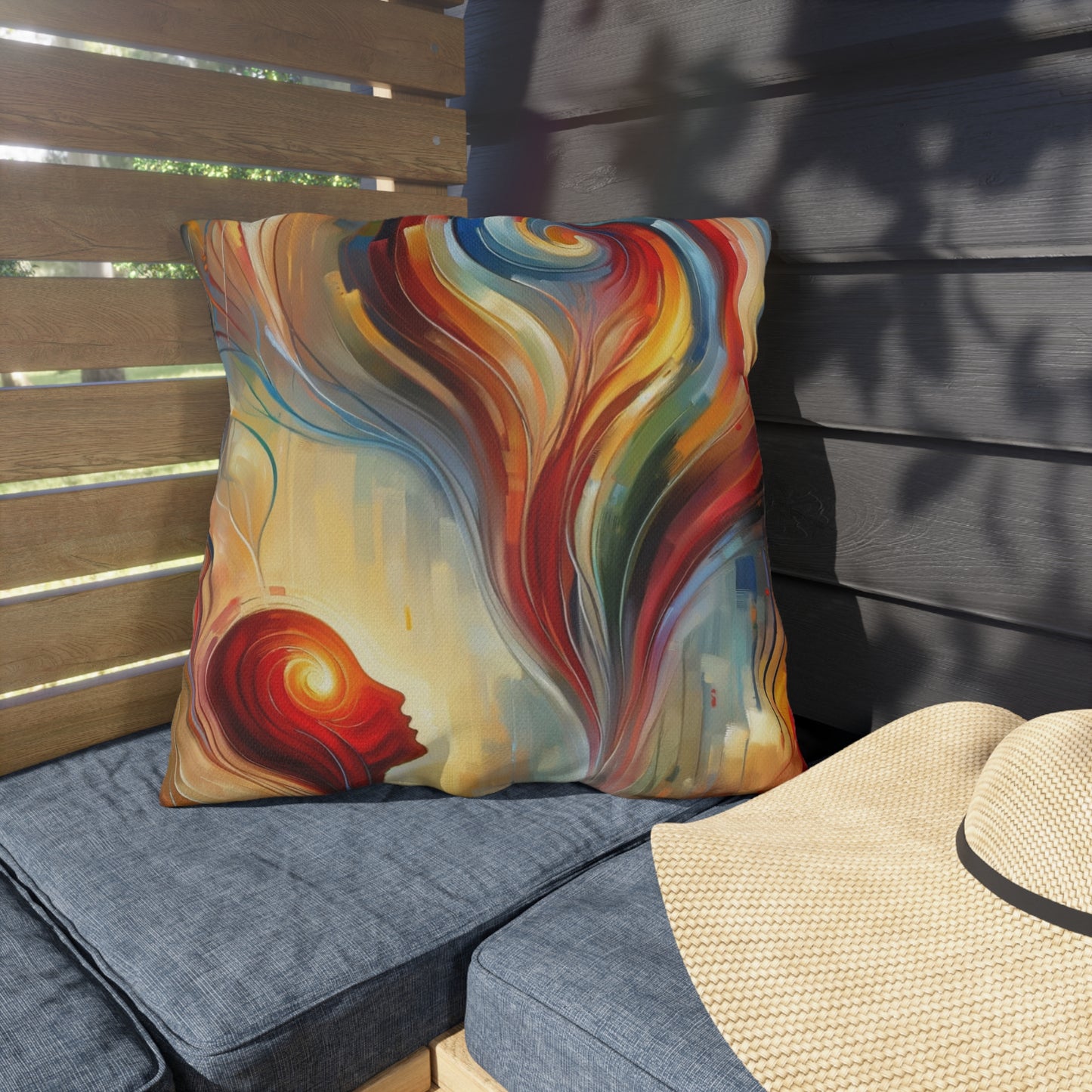 Empathetic Spiral Dialogue Outdoor Pillows