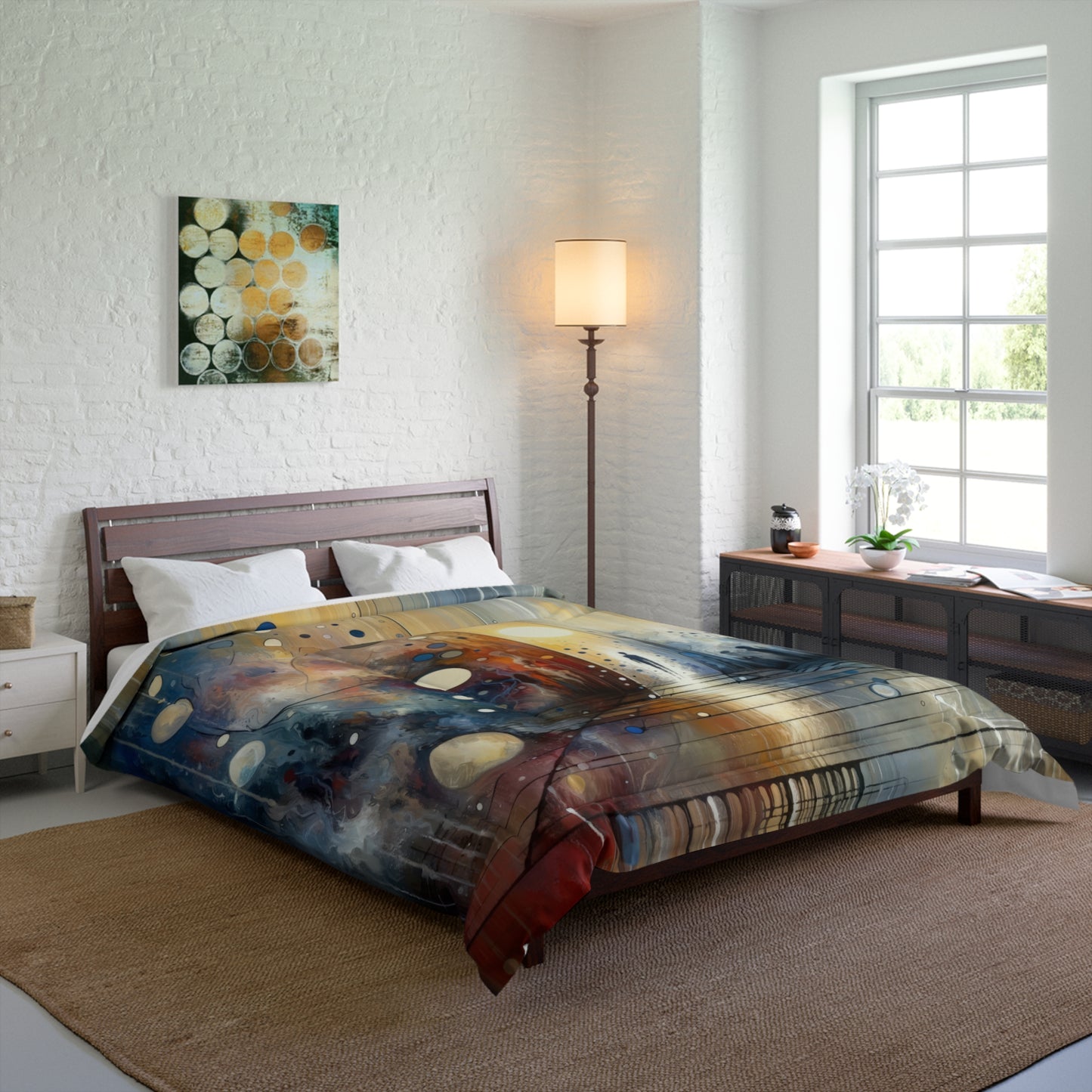 Stillness Transition Abstract Comforter