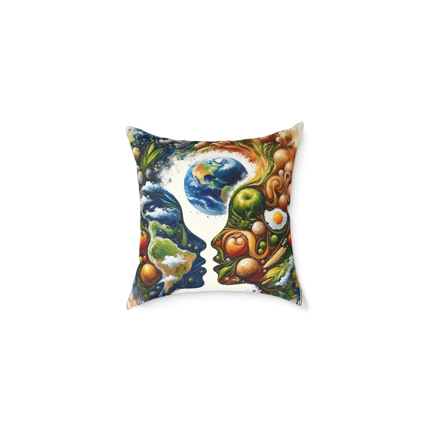 Earthly Dialogue Feast Spun Polyester Pillow