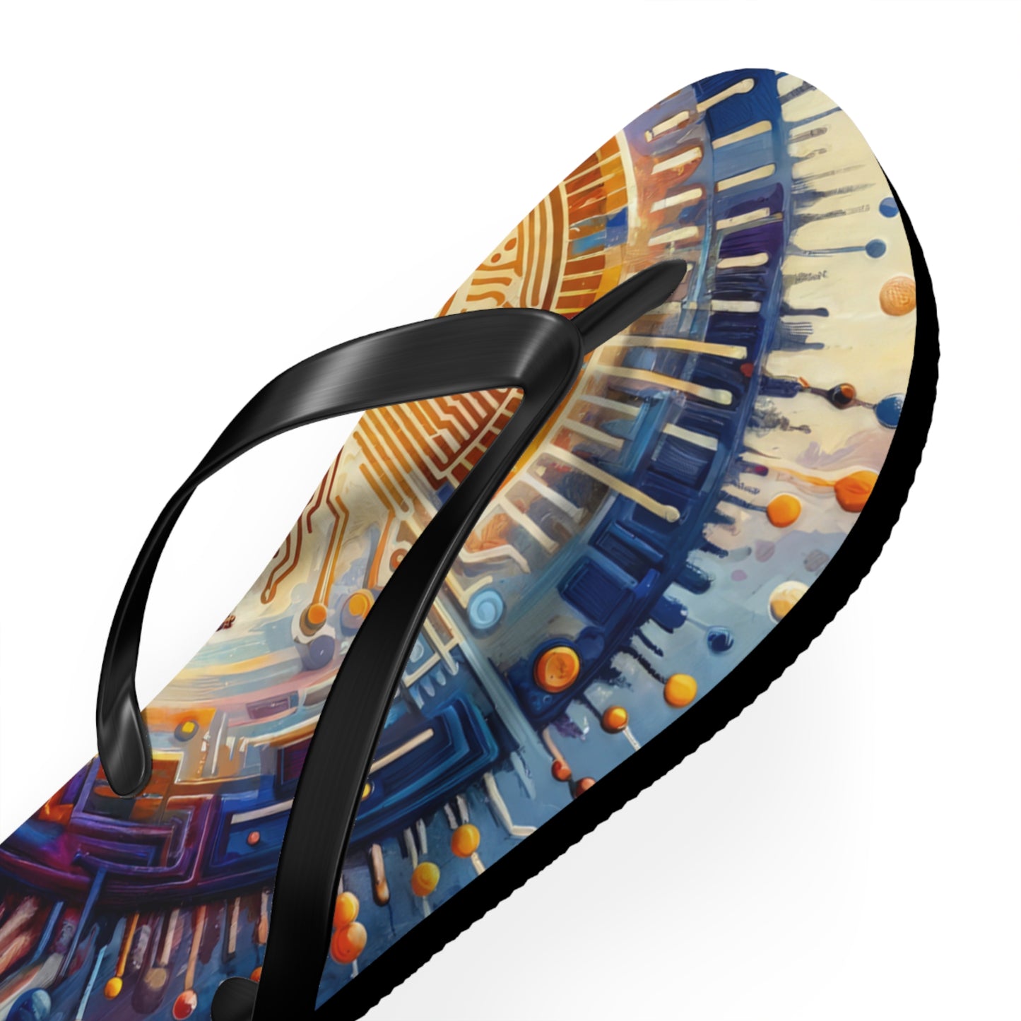 Meditative Technological Fusion Flip Flops
