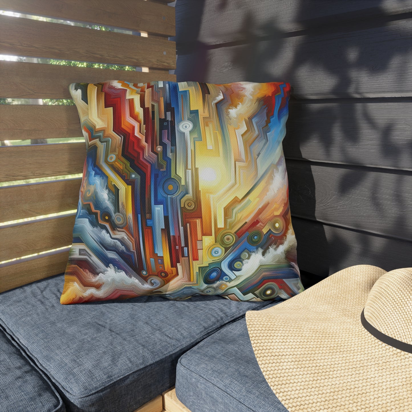 Unity Abstract Vibrancy Outdoor Pillows