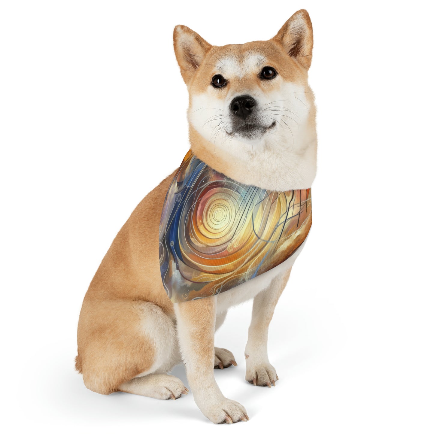 Presence Anchored Tachism Pet Bandana Collar