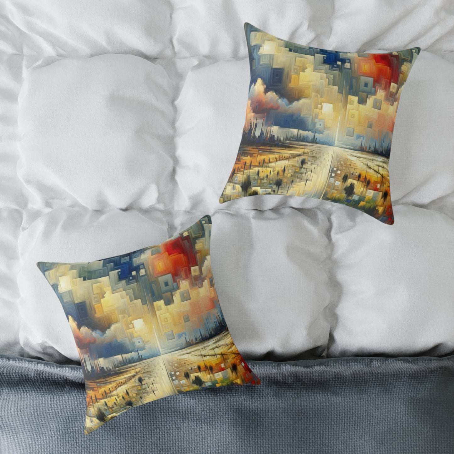 Earnest Gathering Rainwater Spun Polyester Pillow
