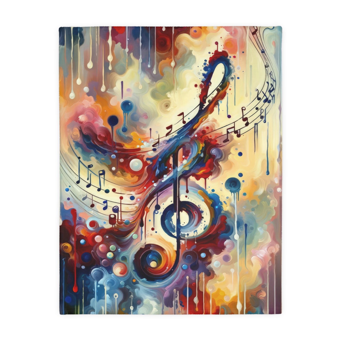 Harmonizing Melody Life Velveteen Microfiber Blanket (Two-sided print)