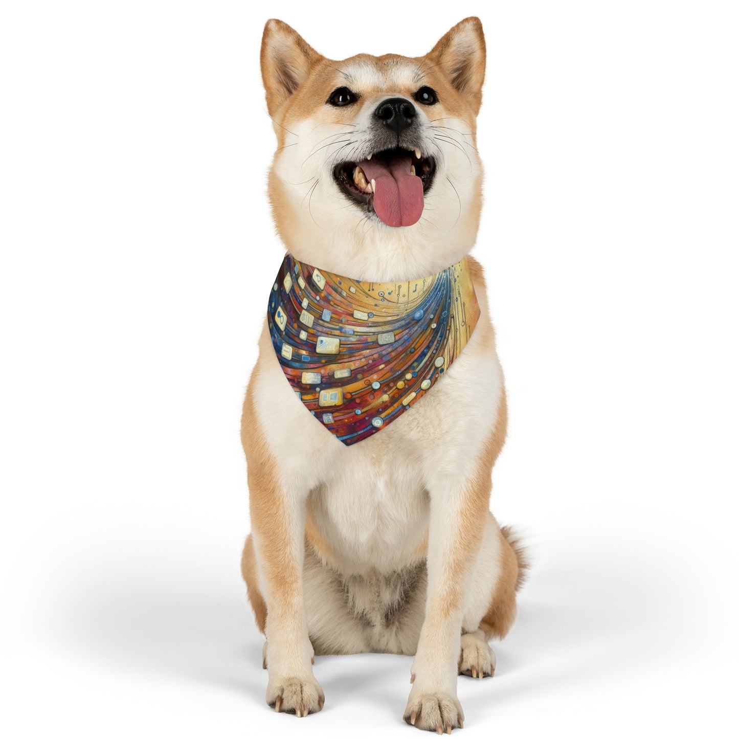 Digital Tapestry Weaving Pet Bandana Collar