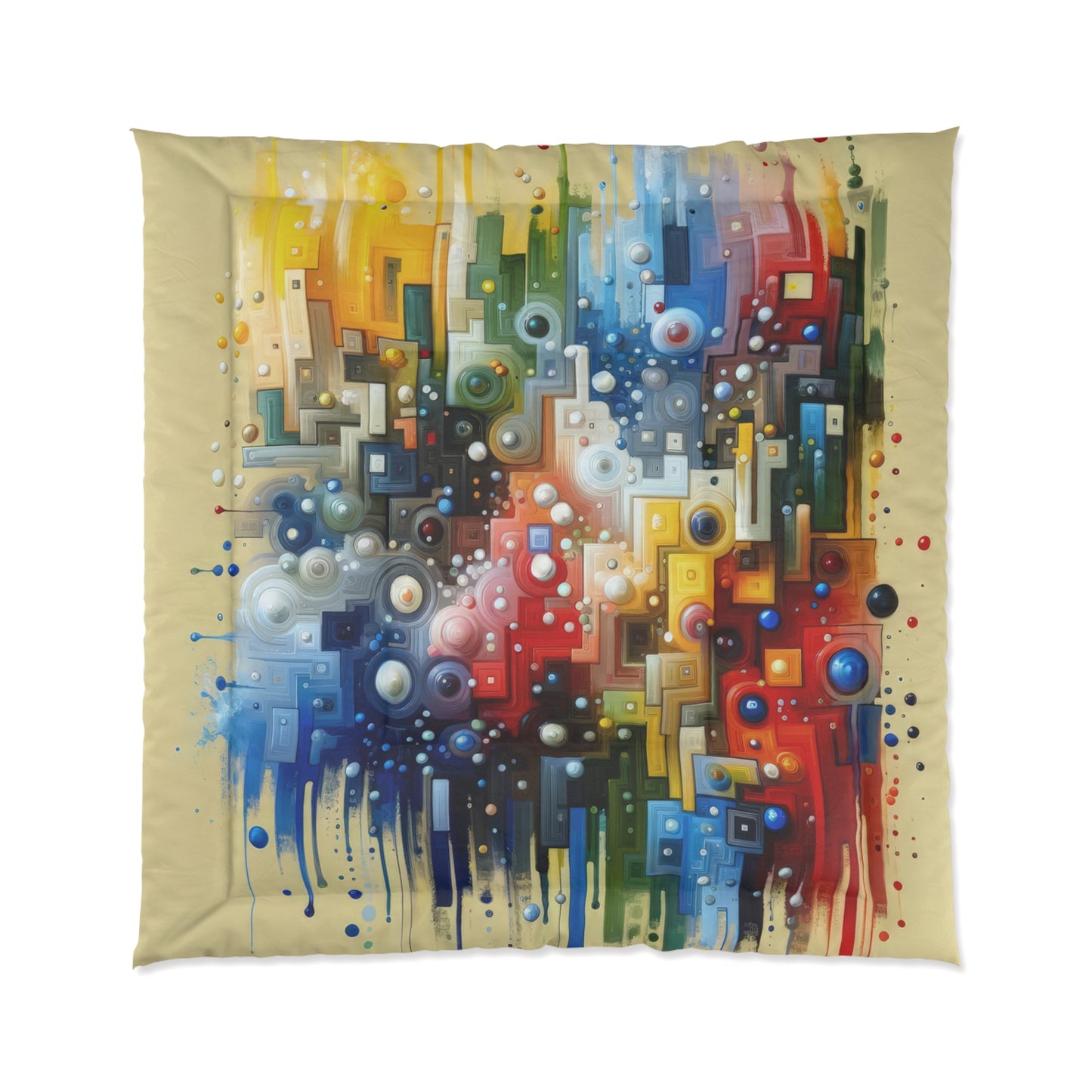Connected Chromatic Tachism Comforter