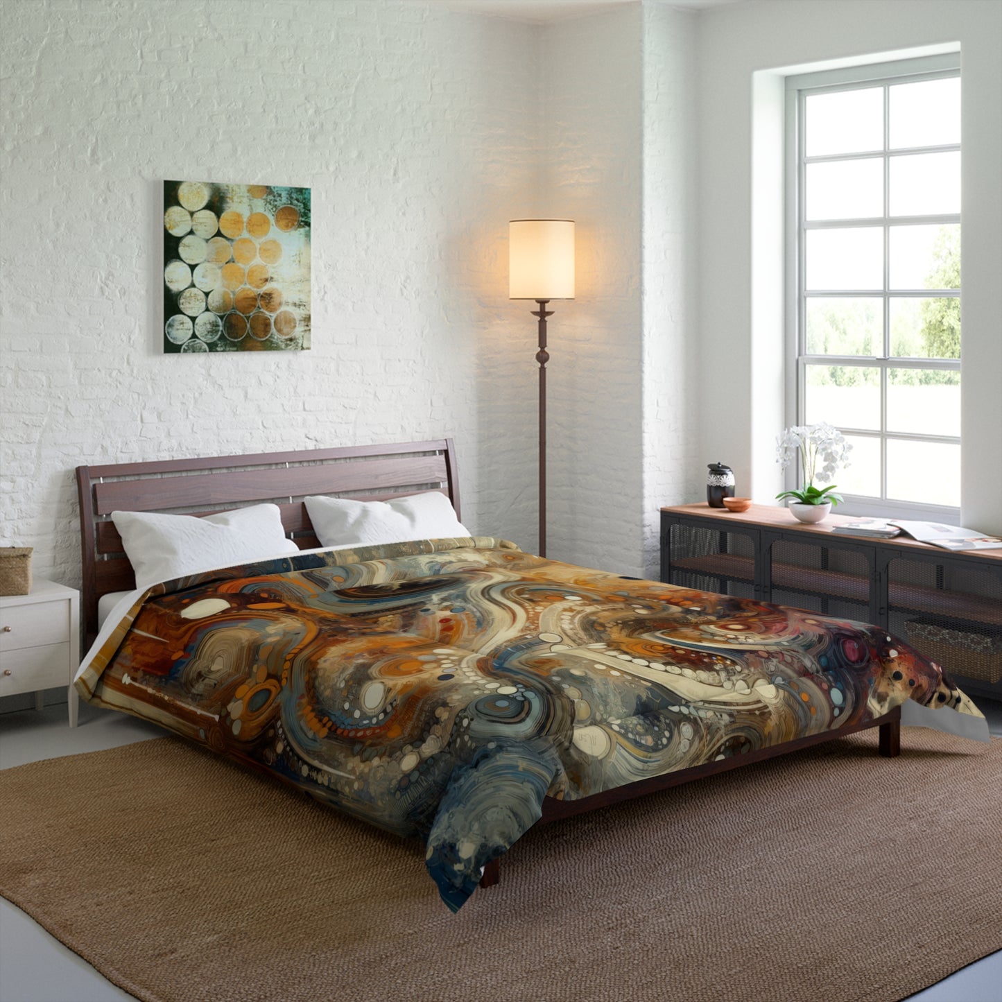 Dynamic Cultural Mosaic Comforter