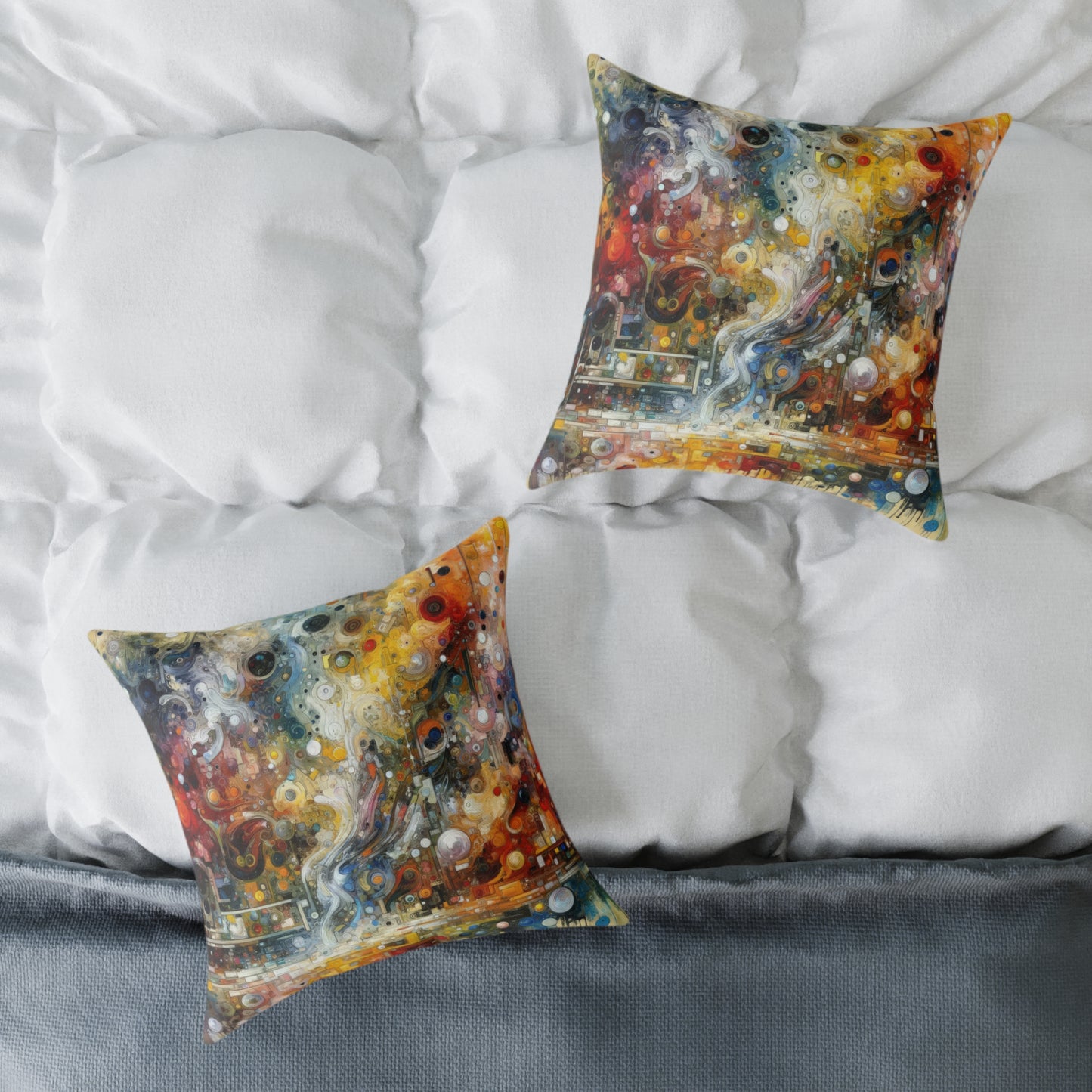 Perception Mosaic Abstract Spun Polyester Pillow
