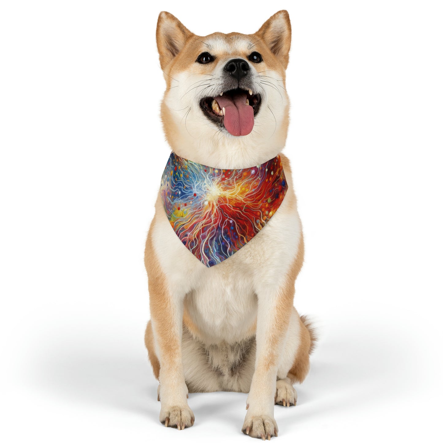 Emotive Yarn Explosion Pet Bandana Collar