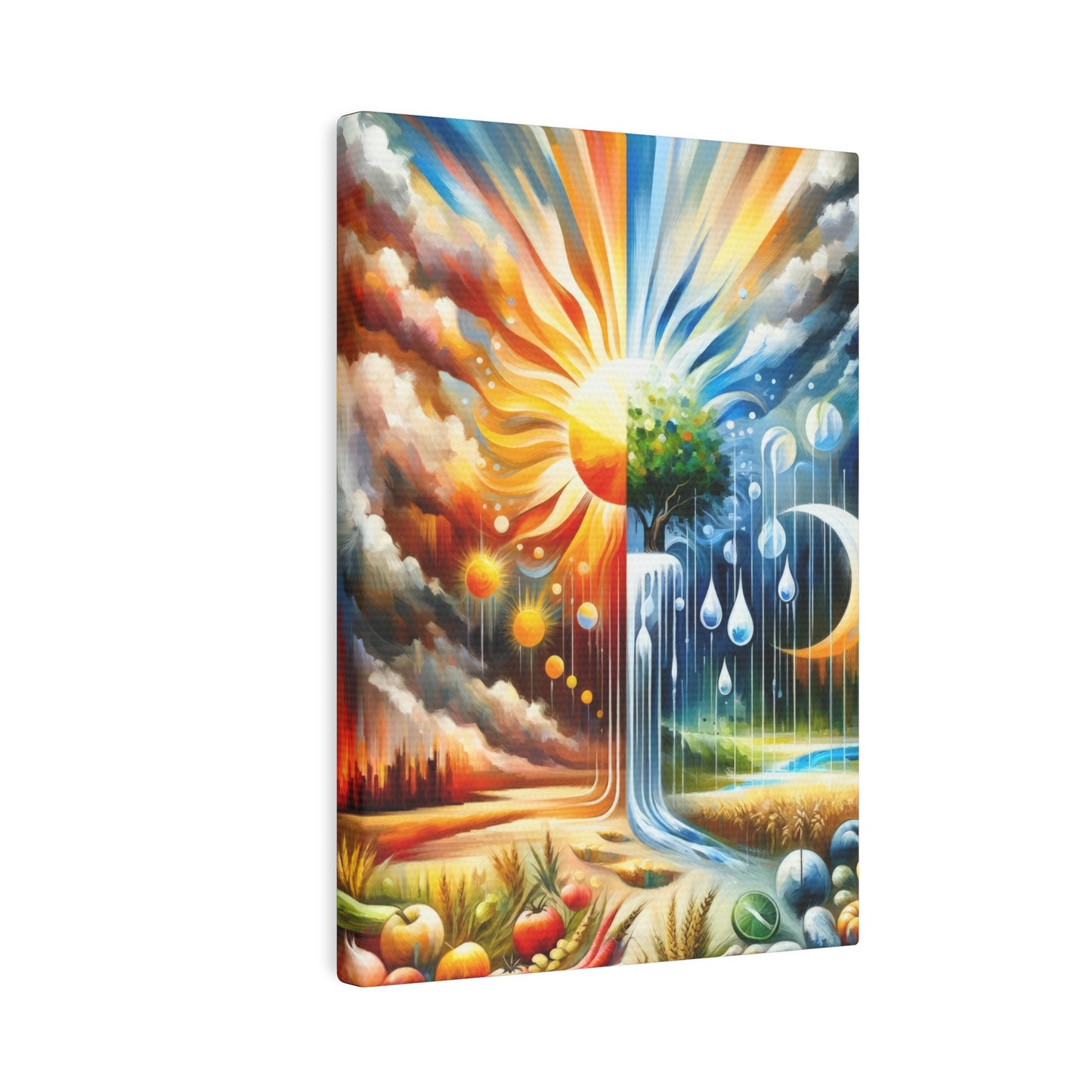 Sunshine Harvest Journey Canvas Photo Tile