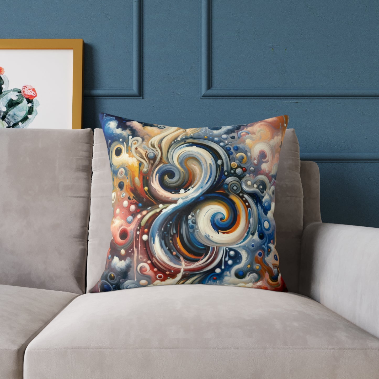 Paradoxical Embrace Tachism Spun Polyester Pillow