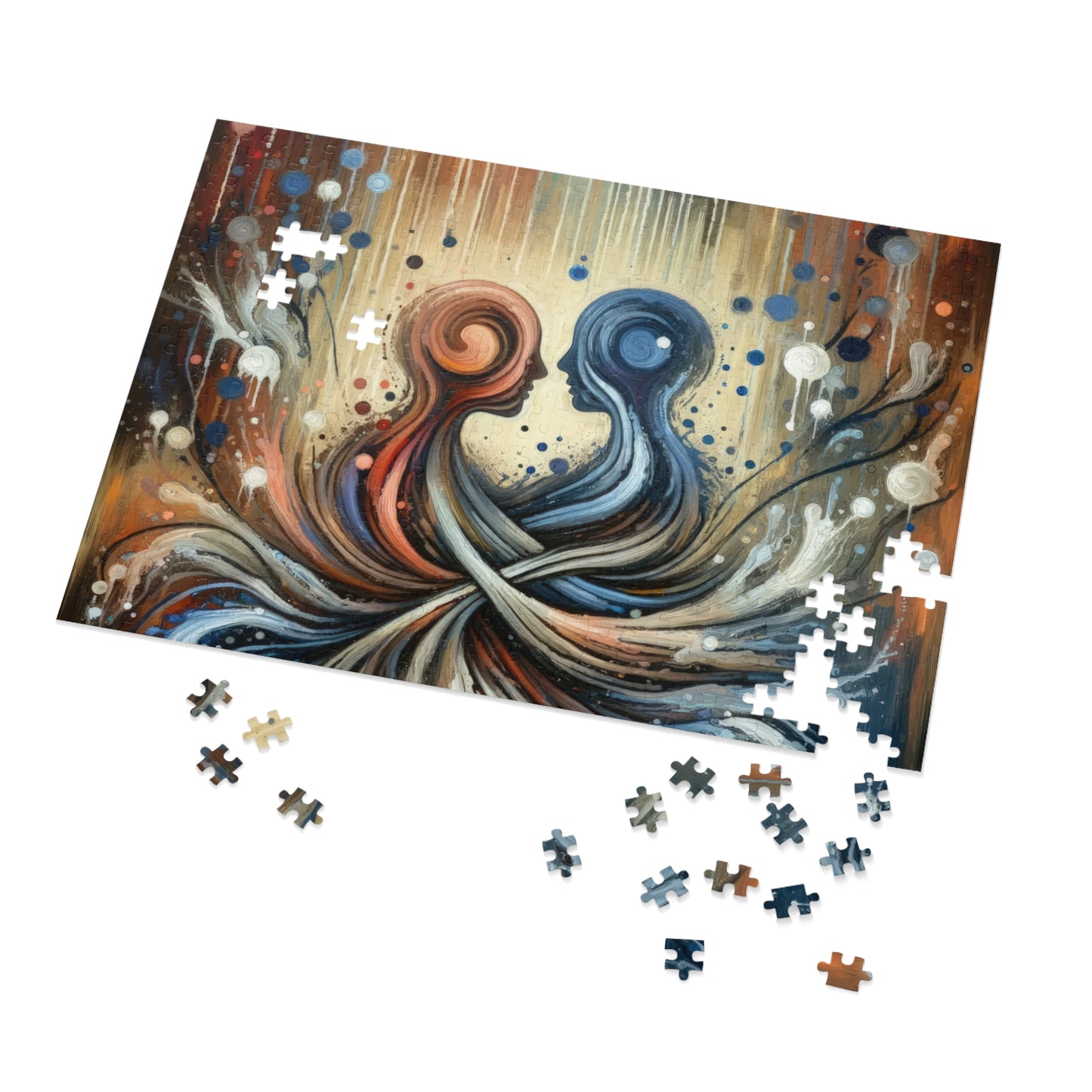 Empathic Connection Tachism Jigsaw Puzzle (30, 110, 252, 500,1000-Piece)