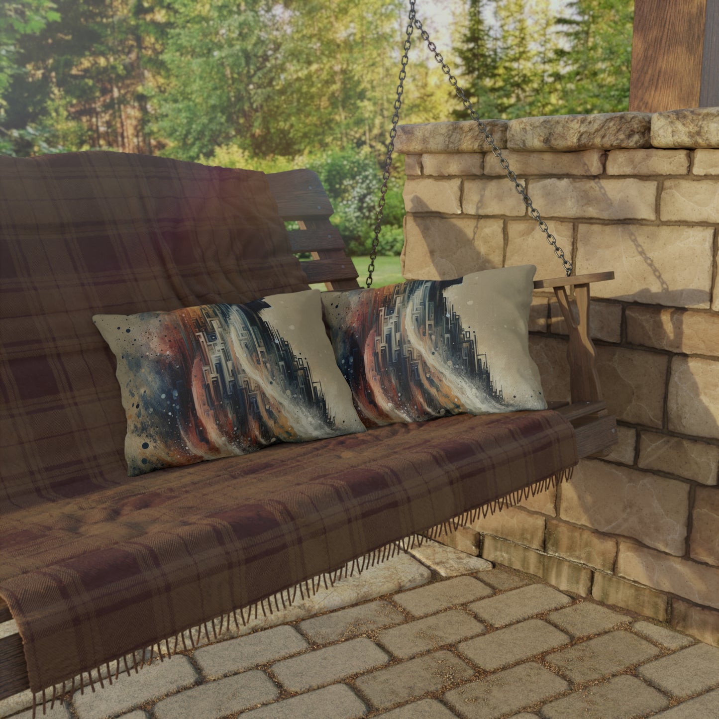 Enduring Echoes Resonance Outdoor Pillows