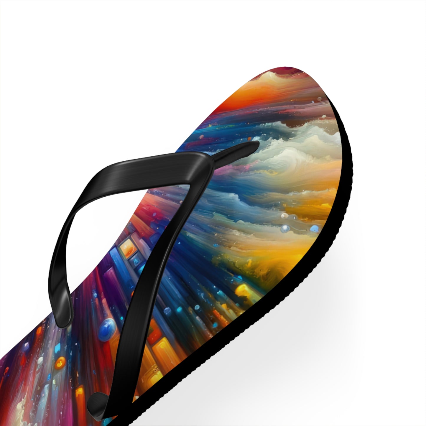 Kaleidoscopic Tachism Breath Flip Flops