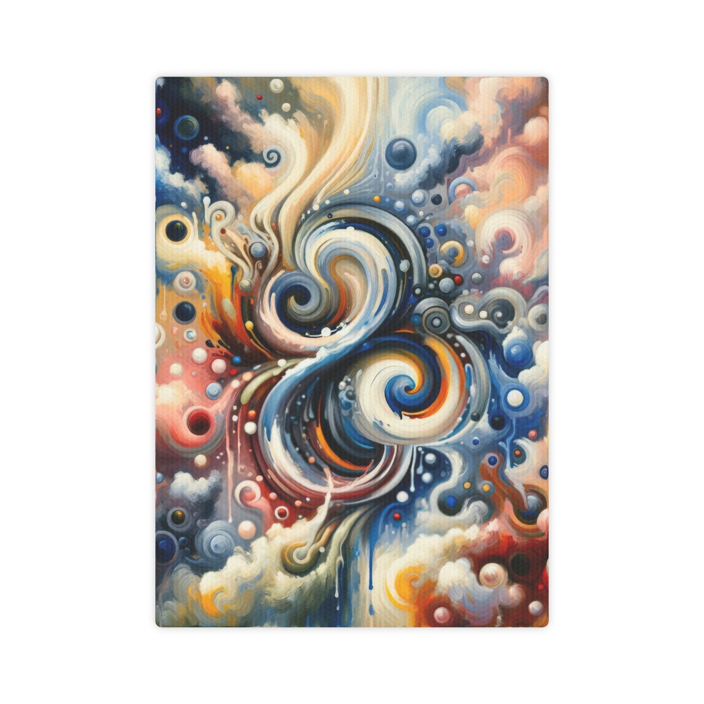 Paradoxical Embrace Tachism Canvas Photo Tile