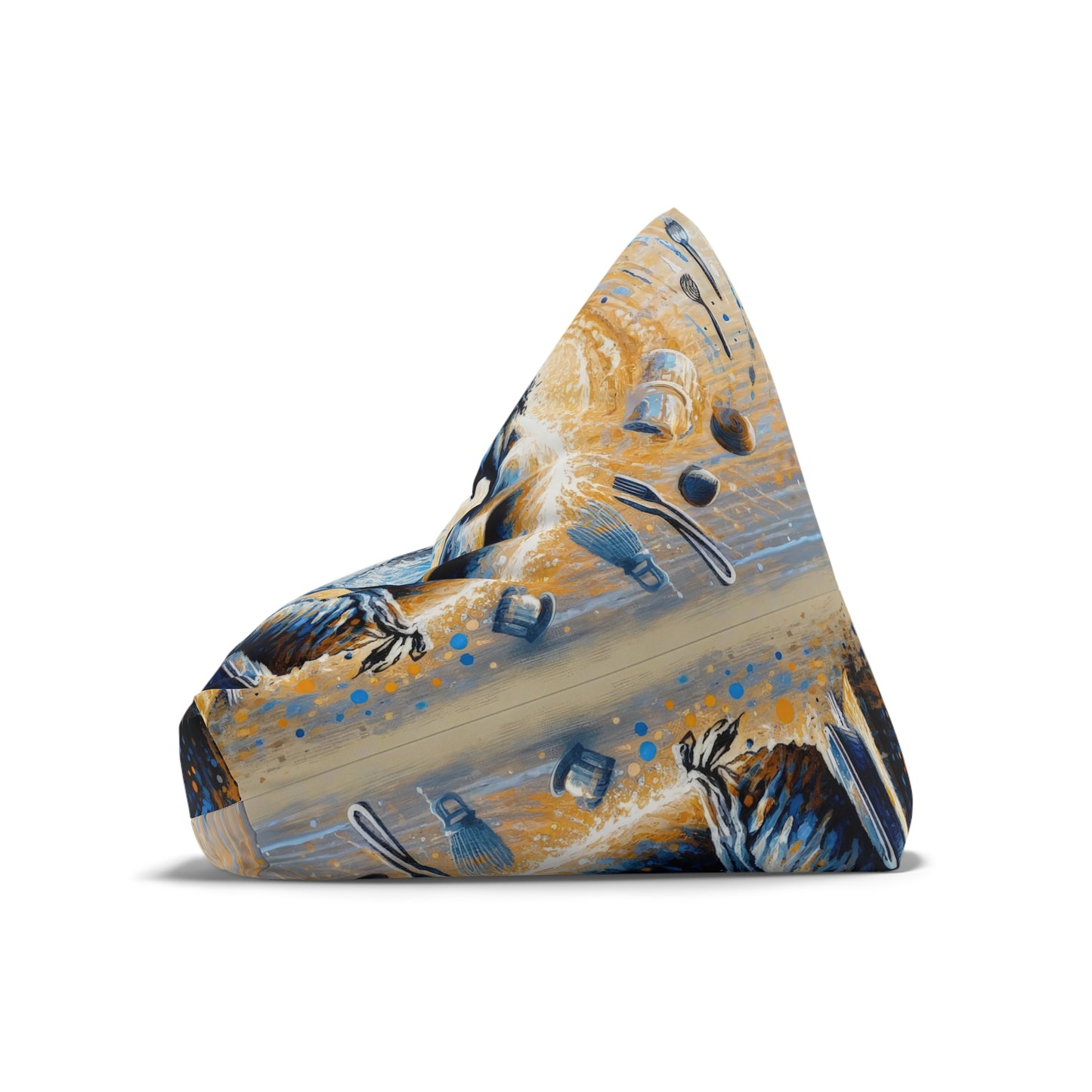 Meditative Kinetic Tachism Bean Bag Chair Cover