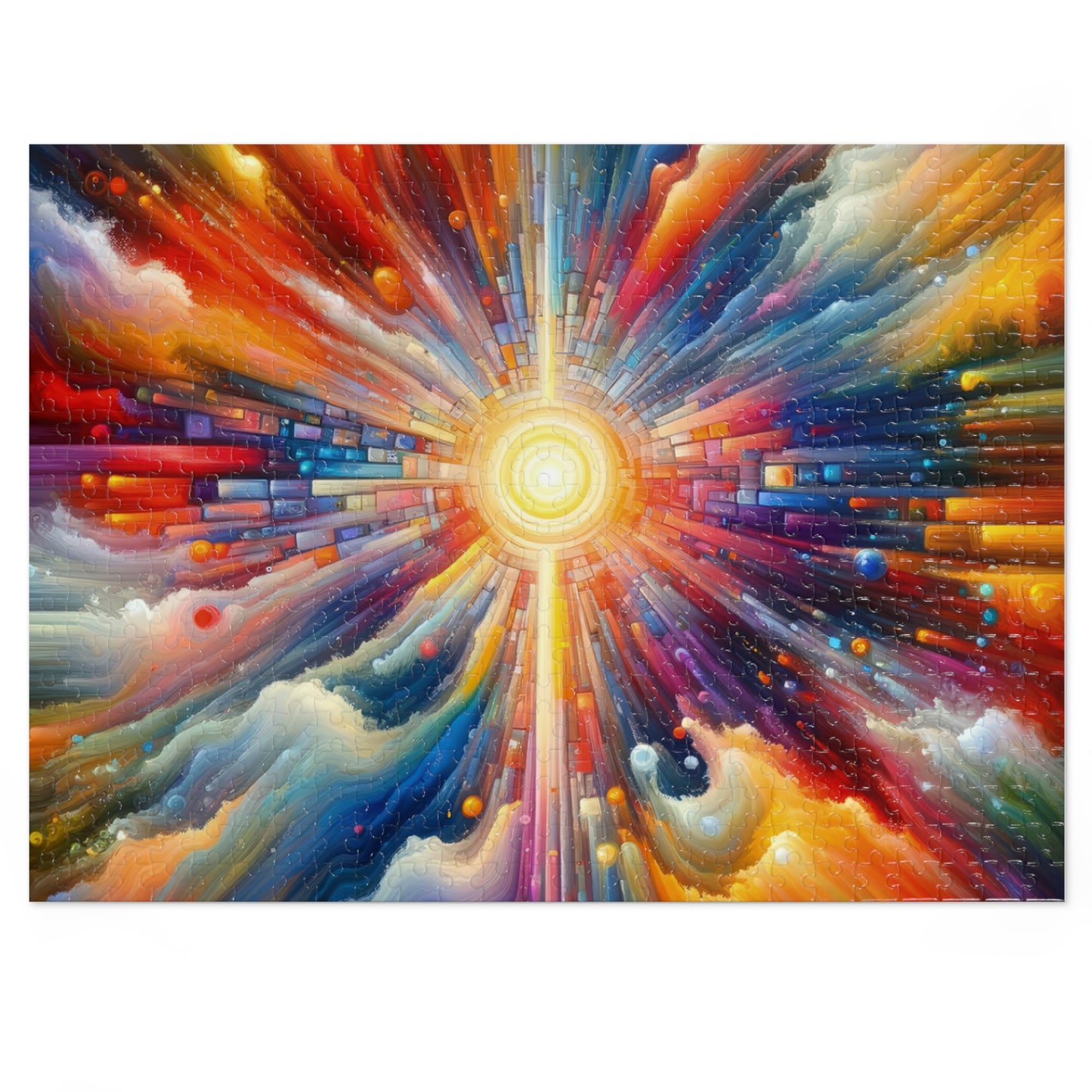 Kaleidoscopic Tachism Breath Jigsaw Puzzle (30, 110, 252, 500,1000-Piece)