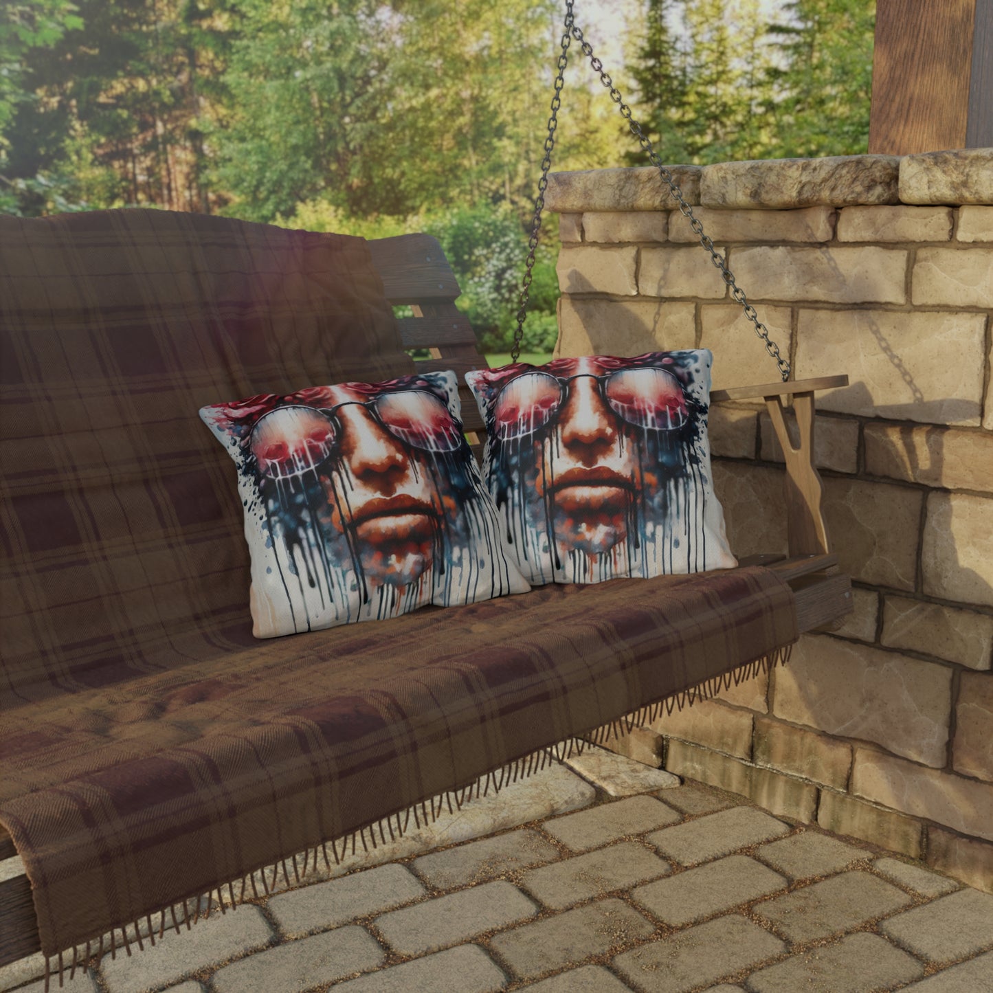 Perception Cleansing Tachism Outdoor Pillows