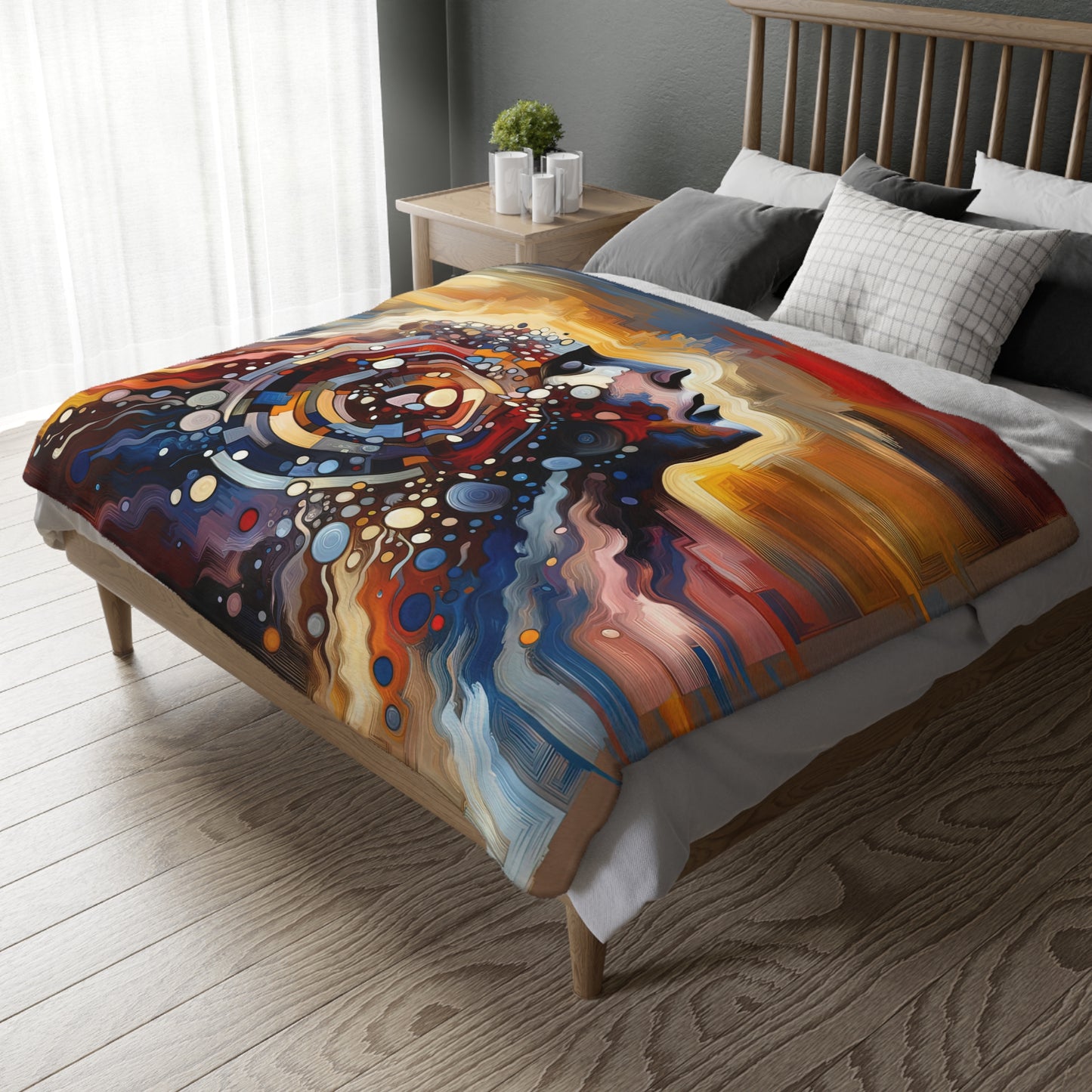 Conscious Choices Harmony Velveteen Microfiber Blanket (Two-sided print)