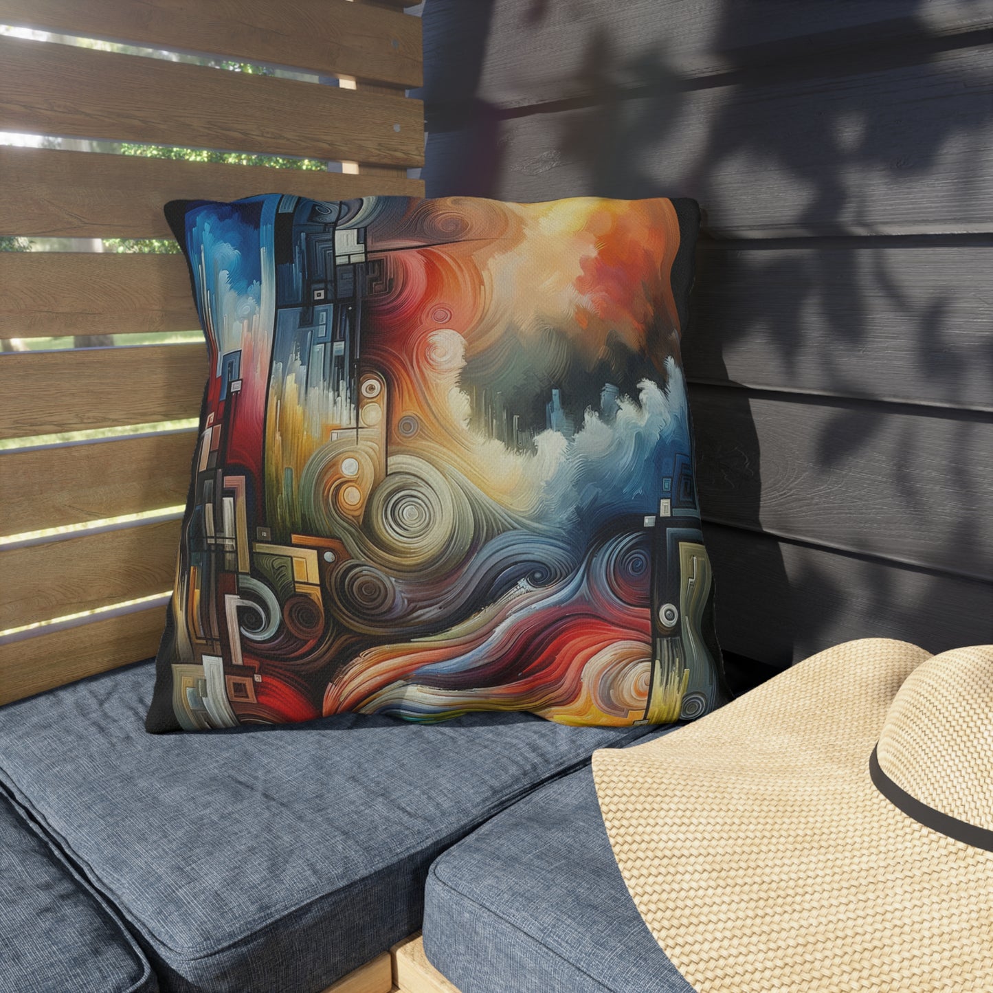 Tuning Essence Abstract Outdoor Pillows
