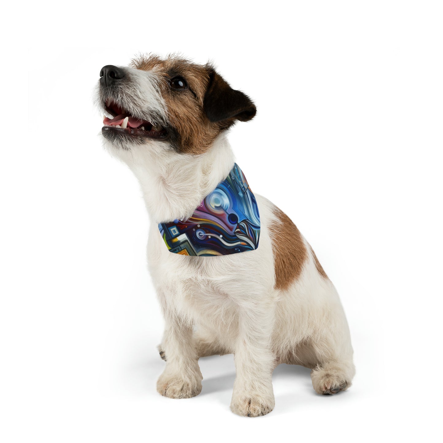 Digital Mindfulness Abstract Pet Bandana Collar